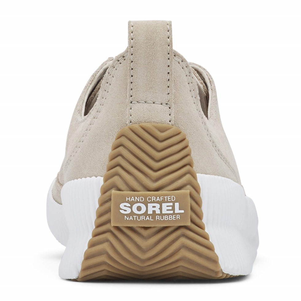 Weicher Taupefarbener Sorel Out 'n About Plus Slip-on-sneaker Aus Wildleder Mit Dicker Gummisohle