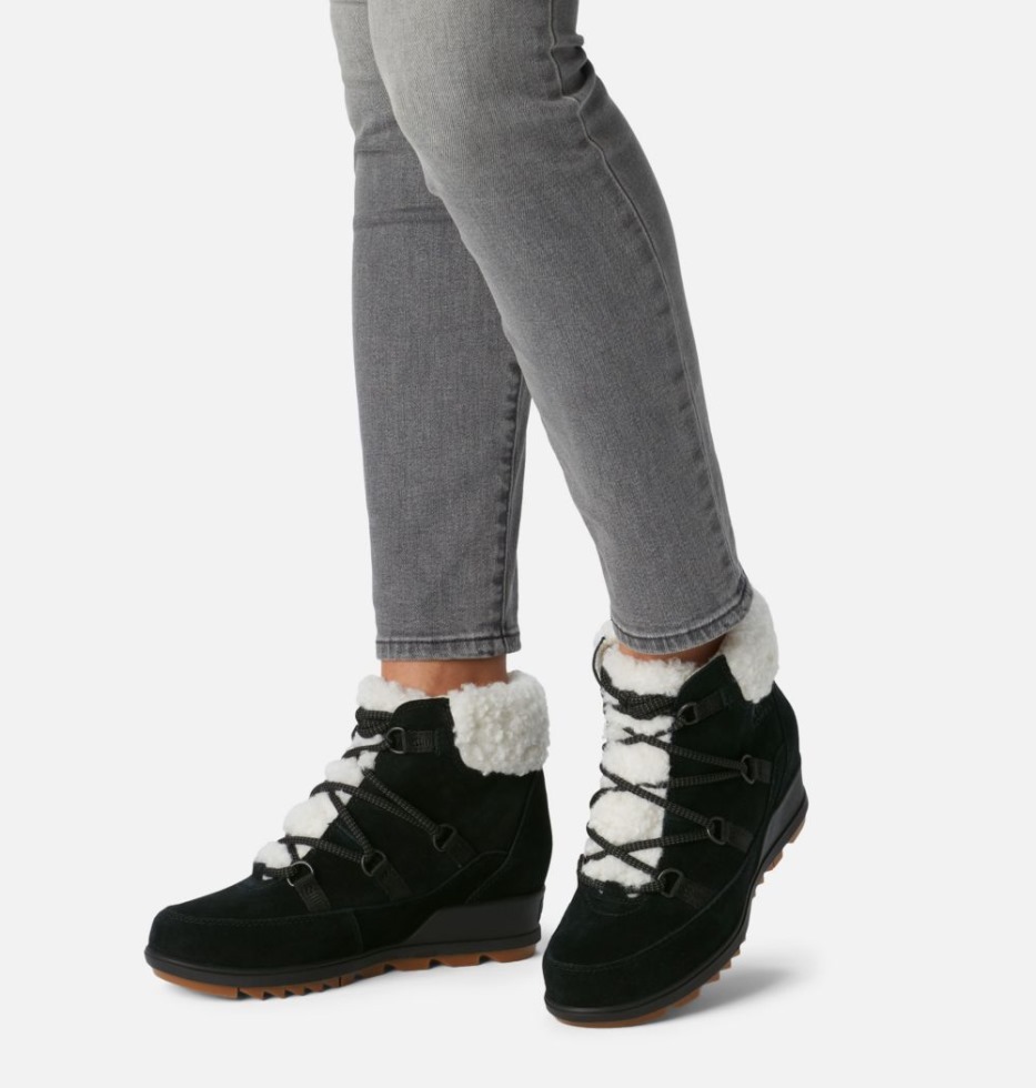 Sorel Switzerland Black-jet Evie Kuscheliger Spitzenstiefel Für Damen