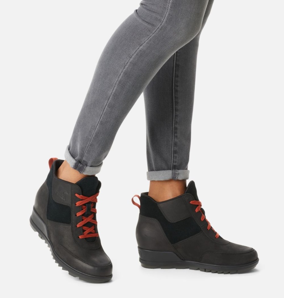 Sorel Switzerland Black-jet Evie Sport Schnürstiefelette Für Damen