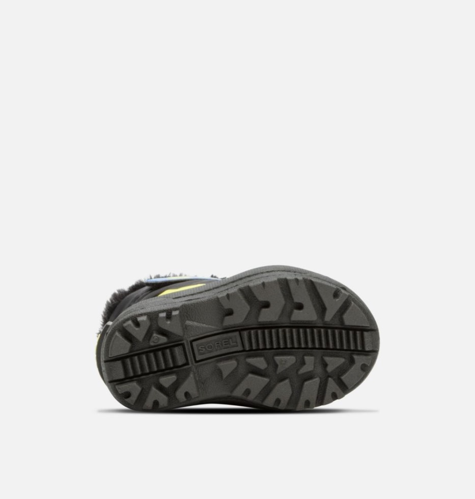 Sorel Switzerland Schwarz-superblauer Snow Commander Stiefel Für Kleinkinder