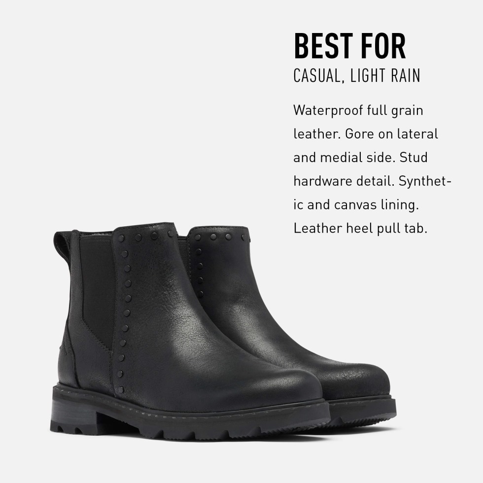 Sorel Switzerland Black Lennox Chelsea Stud Boots Für Damen Wasserdicht