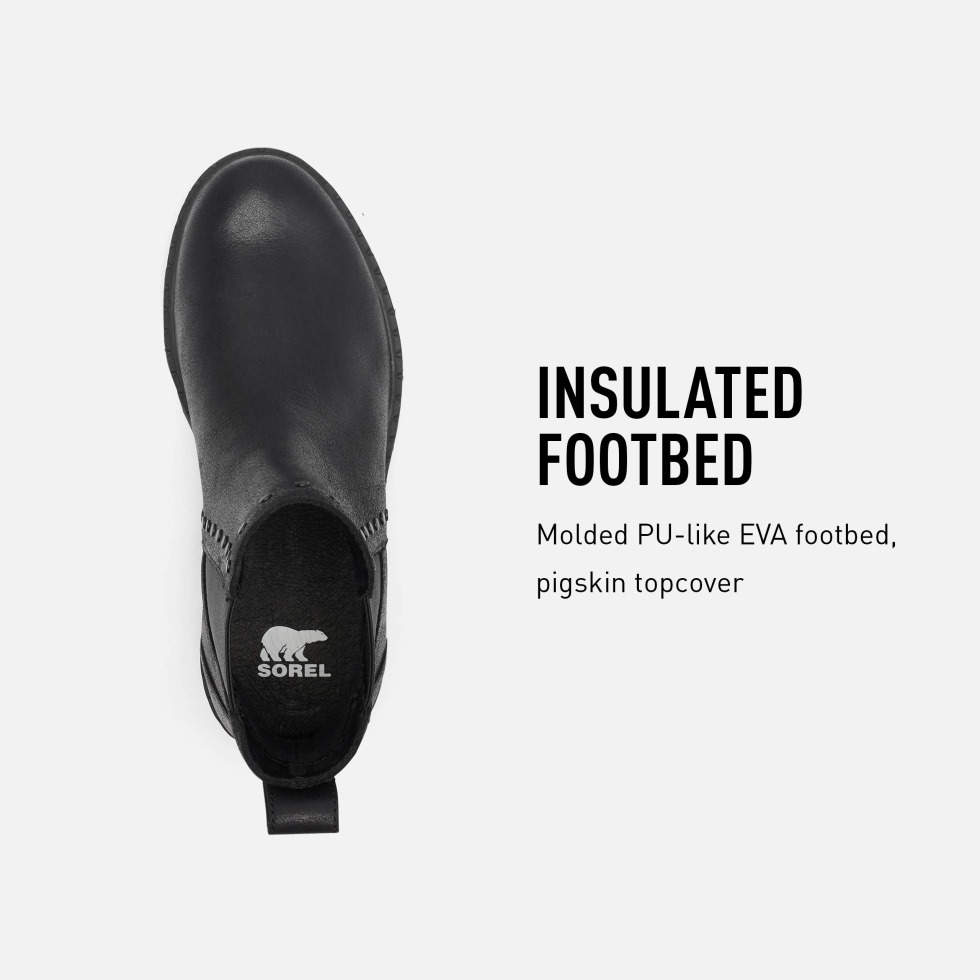 Sorel Switzerland Black Lennox Chelsea Stud Boots Für Damen Wasserdicht