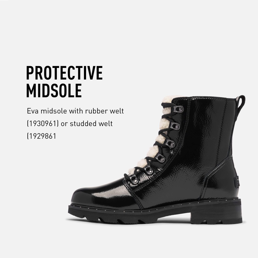 Sorel Switzerland Black Damen Lennox Lace Cosy Boot Regenwasserfest