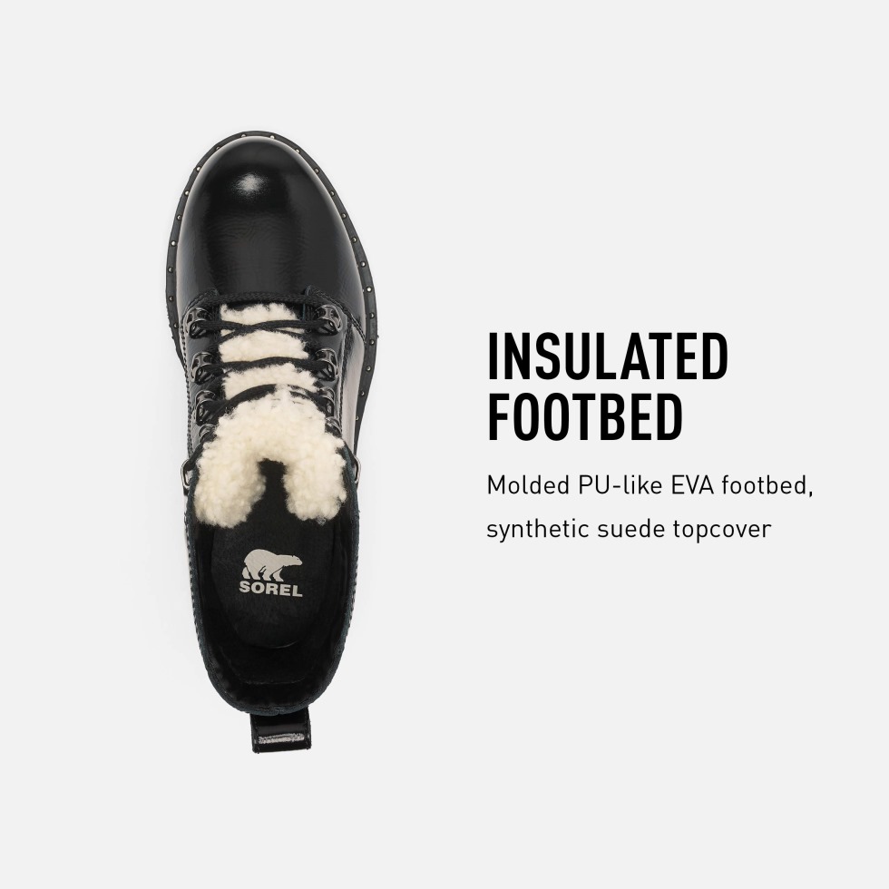 Sorel Switzerland Black Damen Lennox Lace Cosy Boot Regenwasserfest