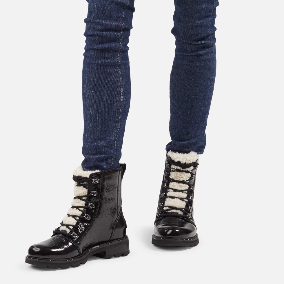 Sorel Switzerland Black Damen Lennox Lace Cosy Boot Regenwasserfest