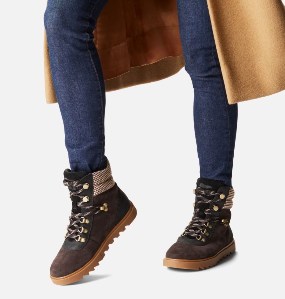Sorel Switzerland Geschwärzter Braun-schwarzer Joan Of Arctic Next Lite Wanderstiefel Für Damen
