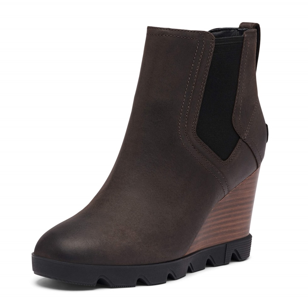 Sorel Switzerland Blackened Brown/white Damen Joan Uptown Chelsea Regenwasserfest