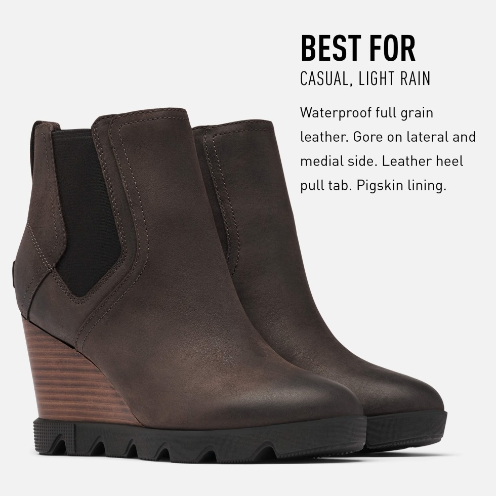 Sorel Switzerland Blackened Brown/white Damen Joan Uptown Chelsea Regenwasserfest