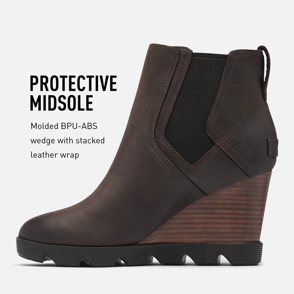 Sorel Switzerland Blackened Brown/white Damen Joan Uptown Chelsea Regenwasserfest