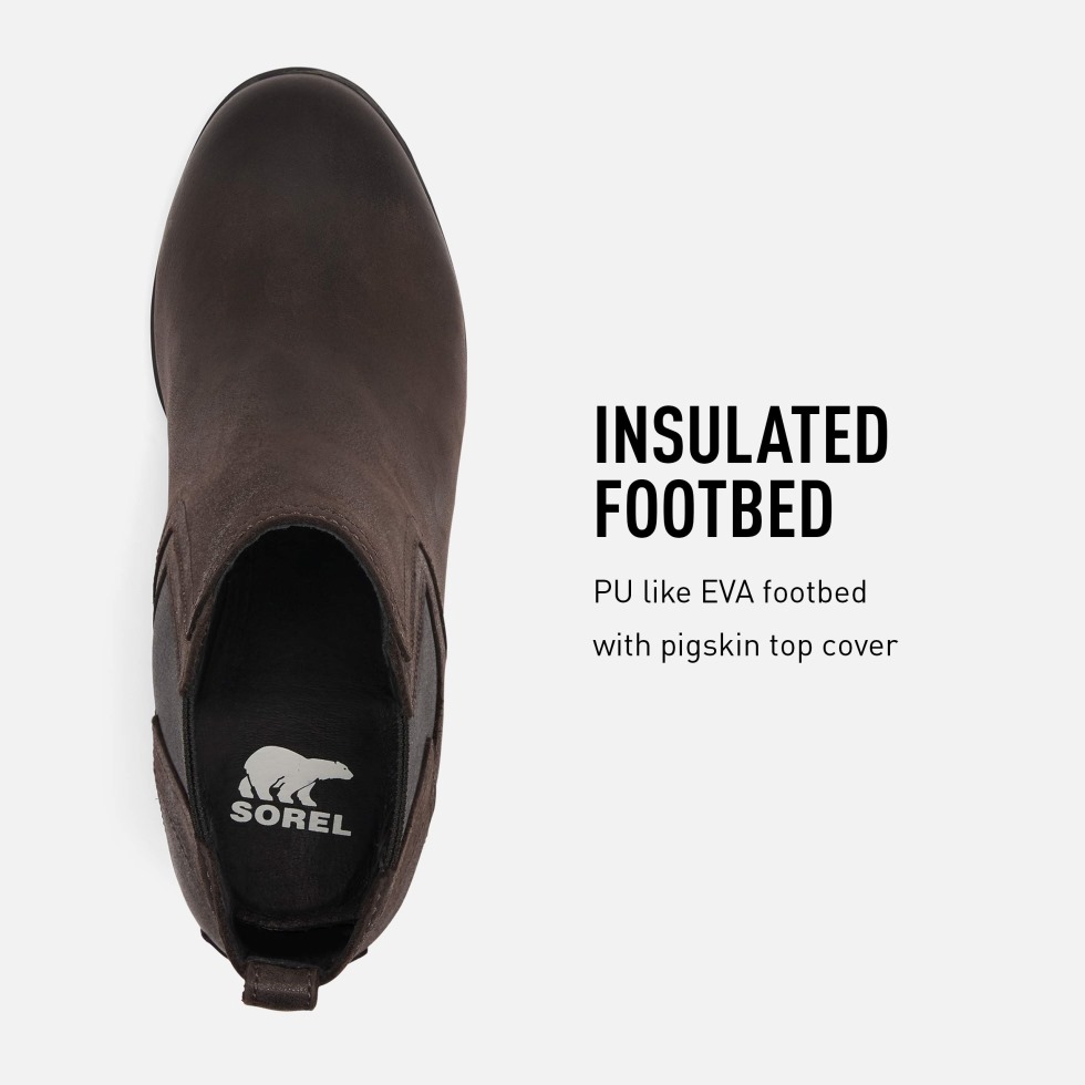 Sorel Switzerland Blackened Brown/white Damen Joan Uptown Chelsea Regenwasserfest