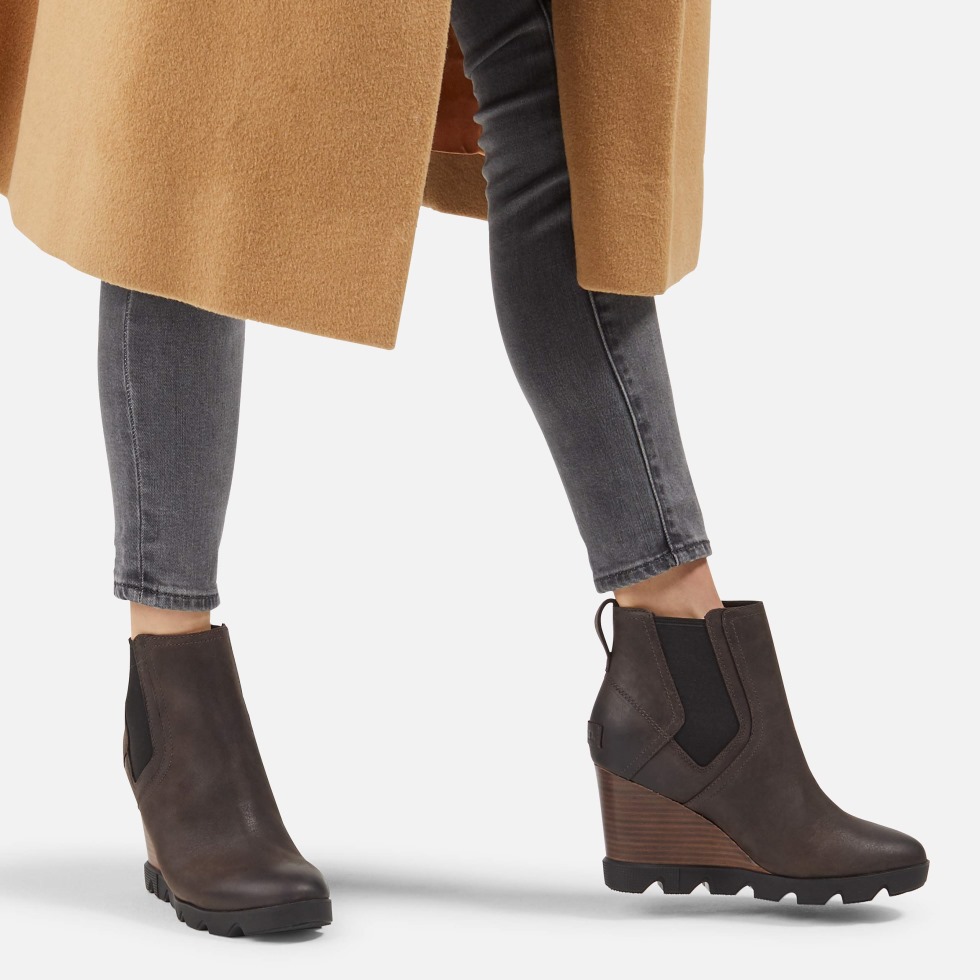 Sorel Switzerland Blackened Brown/white Damen Joan Uptown Chelsea Regenwasserfest