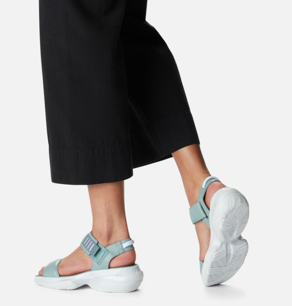 Sorel Switzerland Cremige Blau-blaue Hint Explorer Blitz Stride Sandale Für Damen