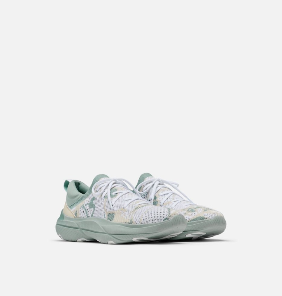 Sorel Switzerland Blau-weißer Explorer Blitz Stride Spitzenturnschuh Für Damen