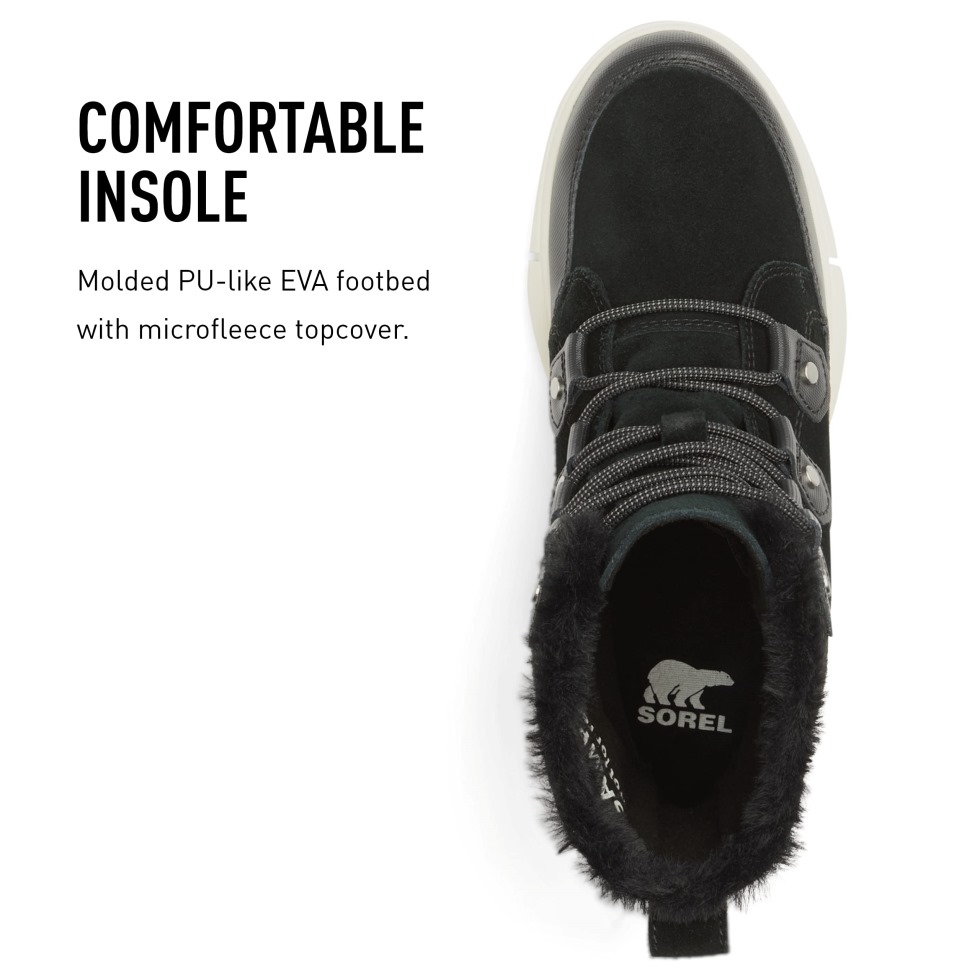 Sorel Switzerland Explorer Ii Joan Faux Fur Stiefeletten Schwarz/grau
