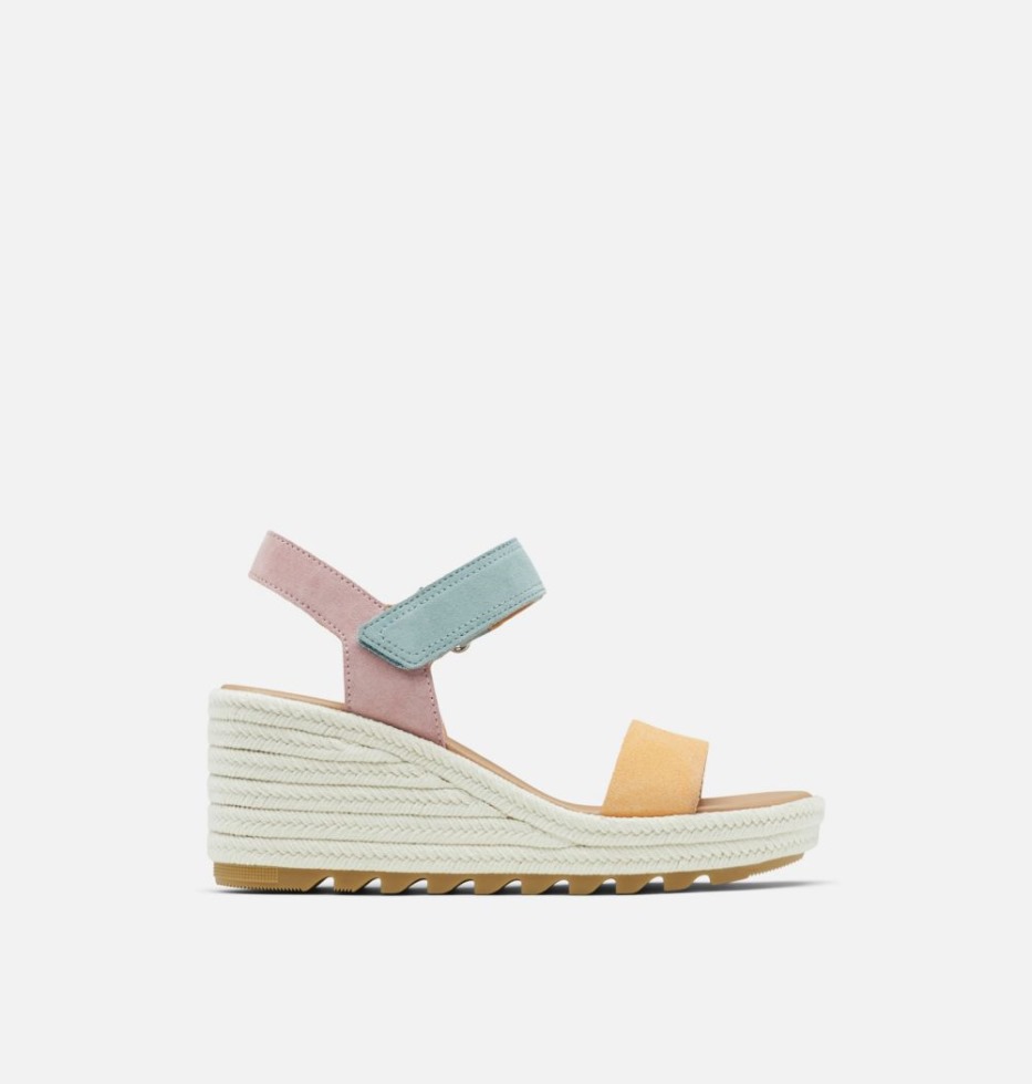 Sorel Switzerland Cameron Keilsandale Für Damen In Verwaschenem Funkenmeersalz