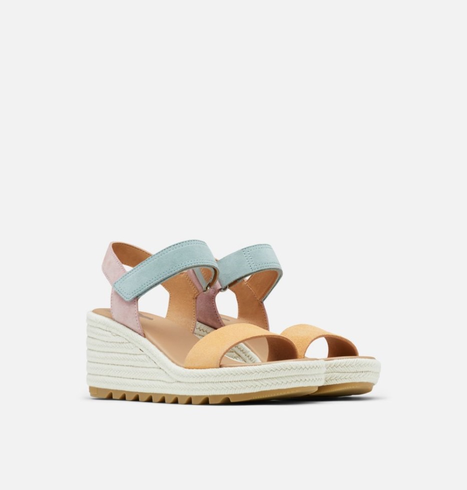 Sorel Switzerland Cameron Keilsandale Für Damen In Verwaschenem Funkenmeersalz