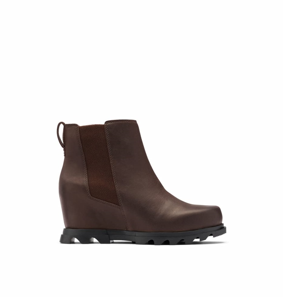 Sorel Switzerland Haselnussleder-geschwärzter Brauner Joan Of Arctic Wedge Iii Chelsea Boot Für Damen