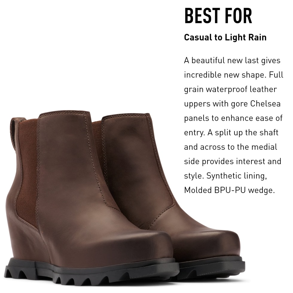 Sorel Switzerland Haselnussleder-geschwärzter Brauner Joan Of Arctic Wedge Iii Chelsea Boot Für Damen