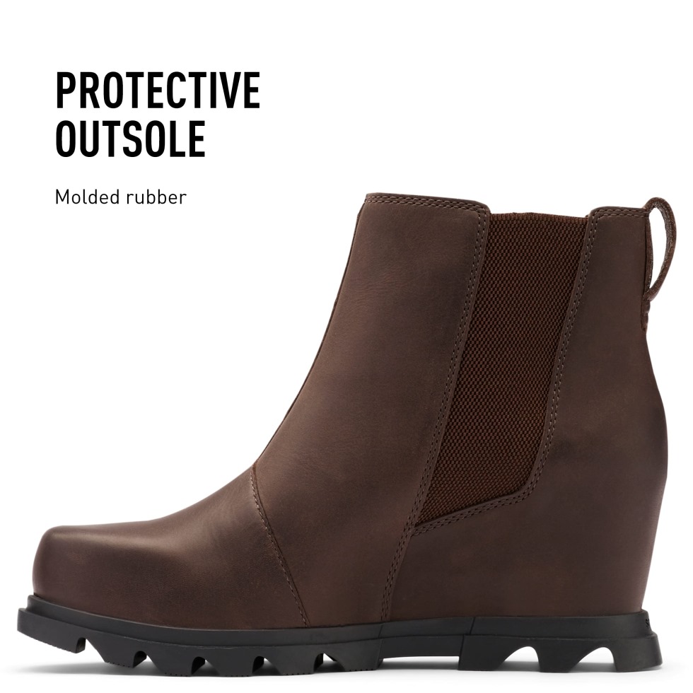 Sorel Switzerland Haselnussleder-geschwärzter Brauner Joan Of Arctic Wedge Iii Chelsea Boot Für Damen