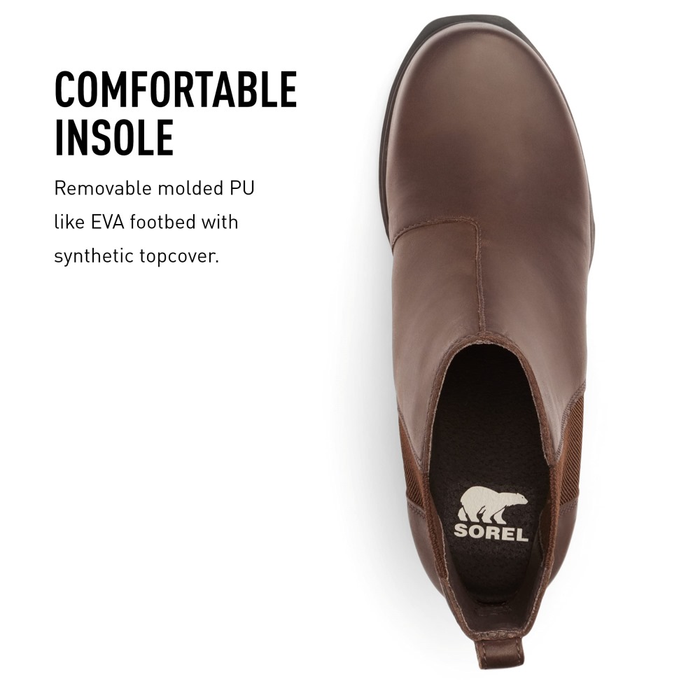 Sorel Switzerland Haselnussleder-geschwärzter Brauner Joan Of Arctic Wedge Iii Chelsea Boot Für Damen