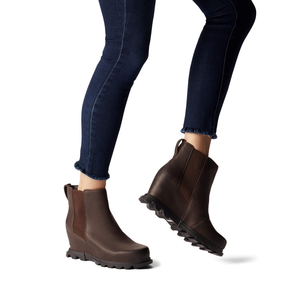 Sorel Switzerland Haselnussleder-geschwärzter Brauner Joan Of Arctic Wedge Iii Chelsea Boot Für Damen