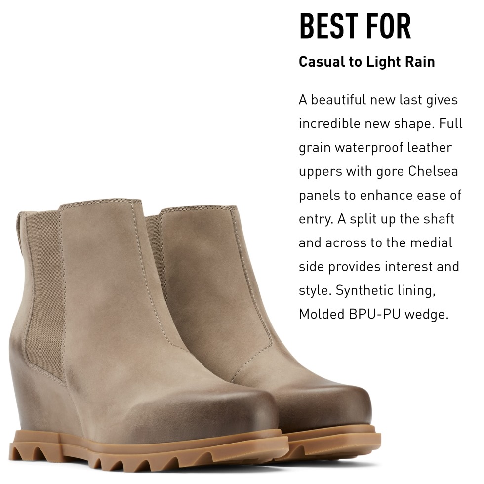 Sorel Switzerland Khaki Ii-black Joan Of Arctic Wedge Iii Chelsea Boots Für Damen