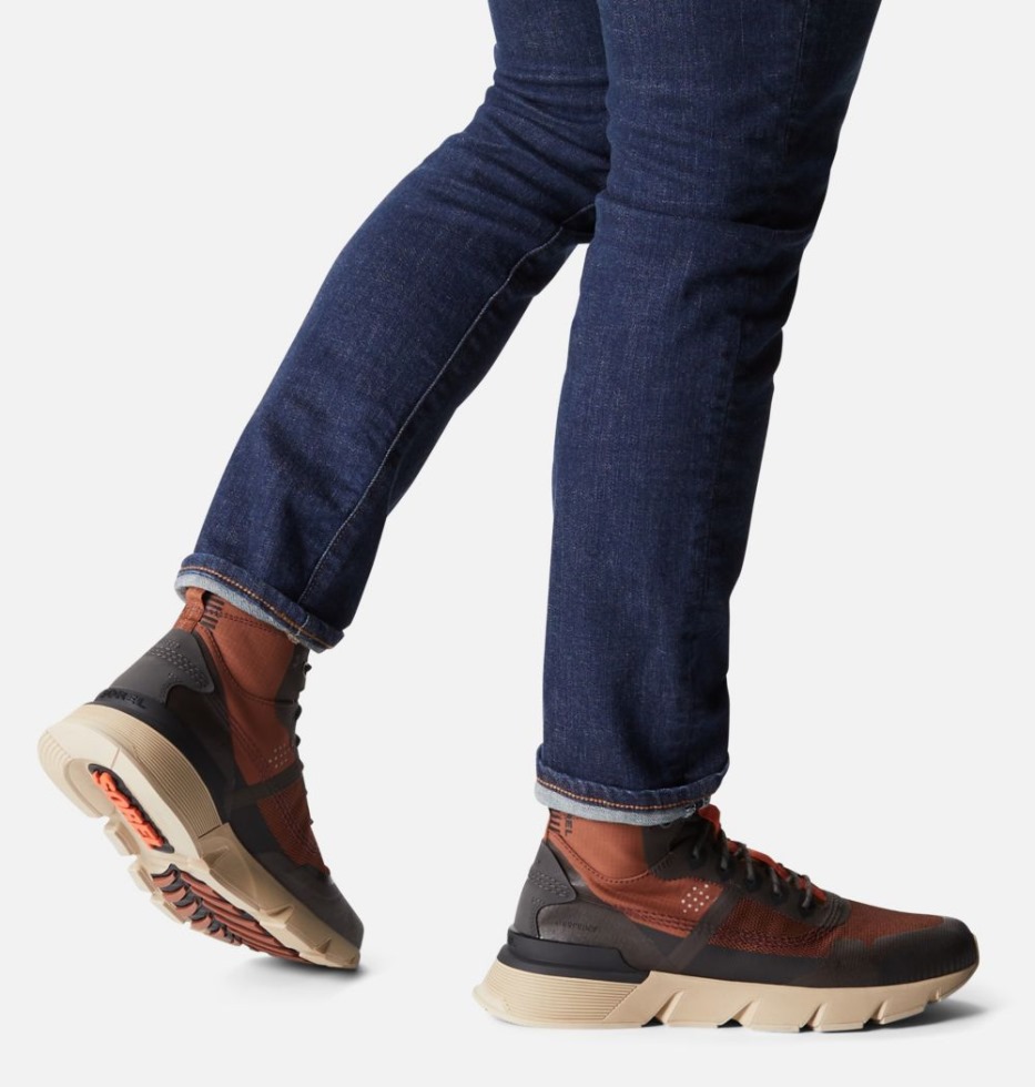 Sorel Switzerland Herren Kinetic Rush Mid Sneaker Dark Amber-buffalo