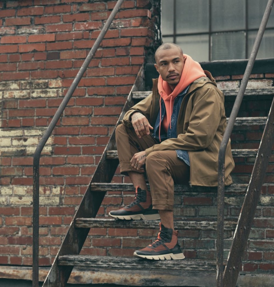 Sorel Switzerland Herren Kinetic Rush Mid Sneaker Dark Amber-buffalo