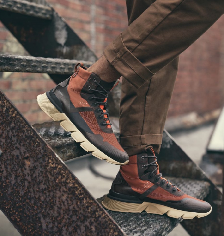 Sorel Switzerland Herren Kinetic Rush Mid Sneaker Dark Amber-buffalo