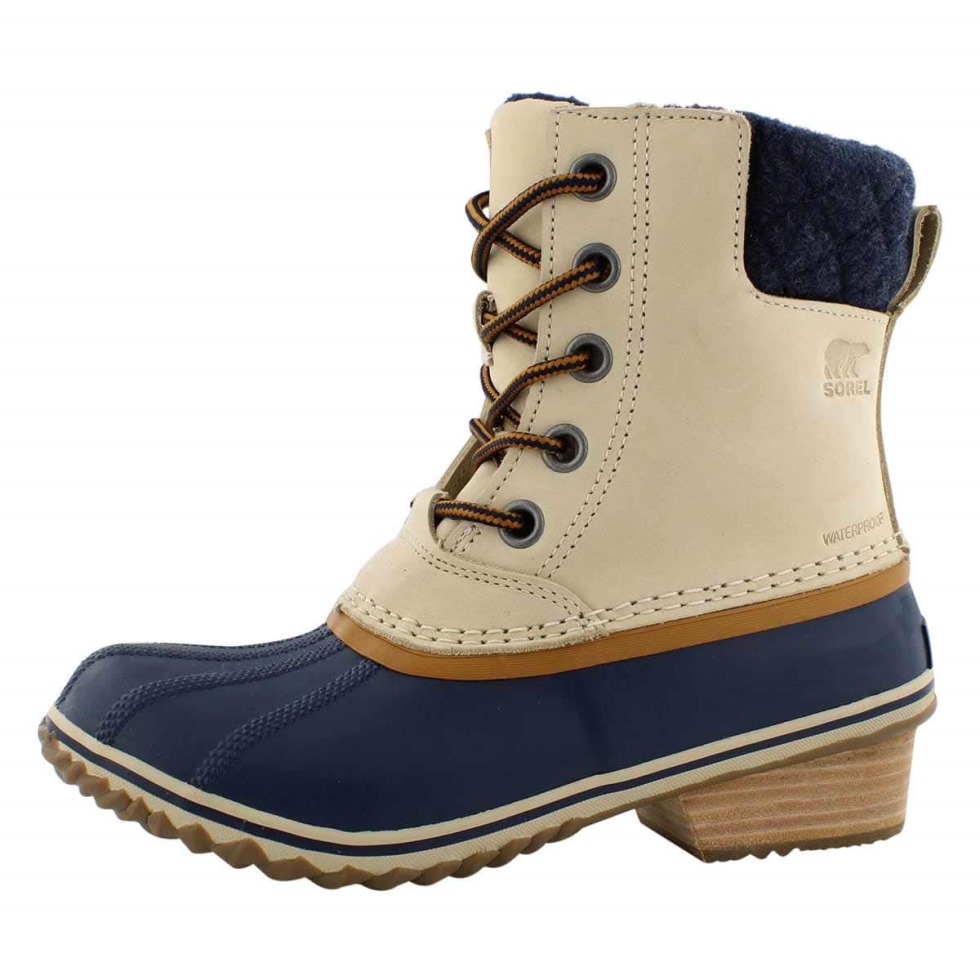 Sorel Switzerland Oatmeal Collegiate Navy Slimpack Lace Ii Schneestiefel Für Damen