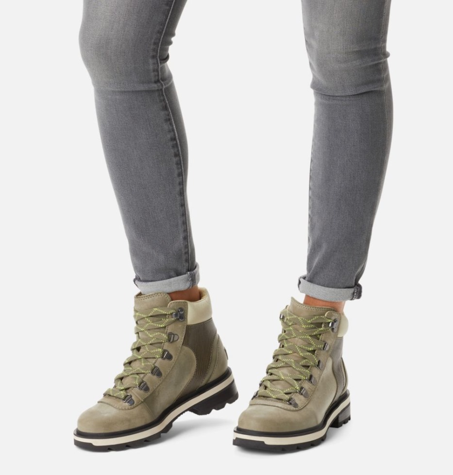 Sorel Switzerland Stone Green-laurel Leaf Wasserdichter Lennox Hiker Stkd Damenstiefel