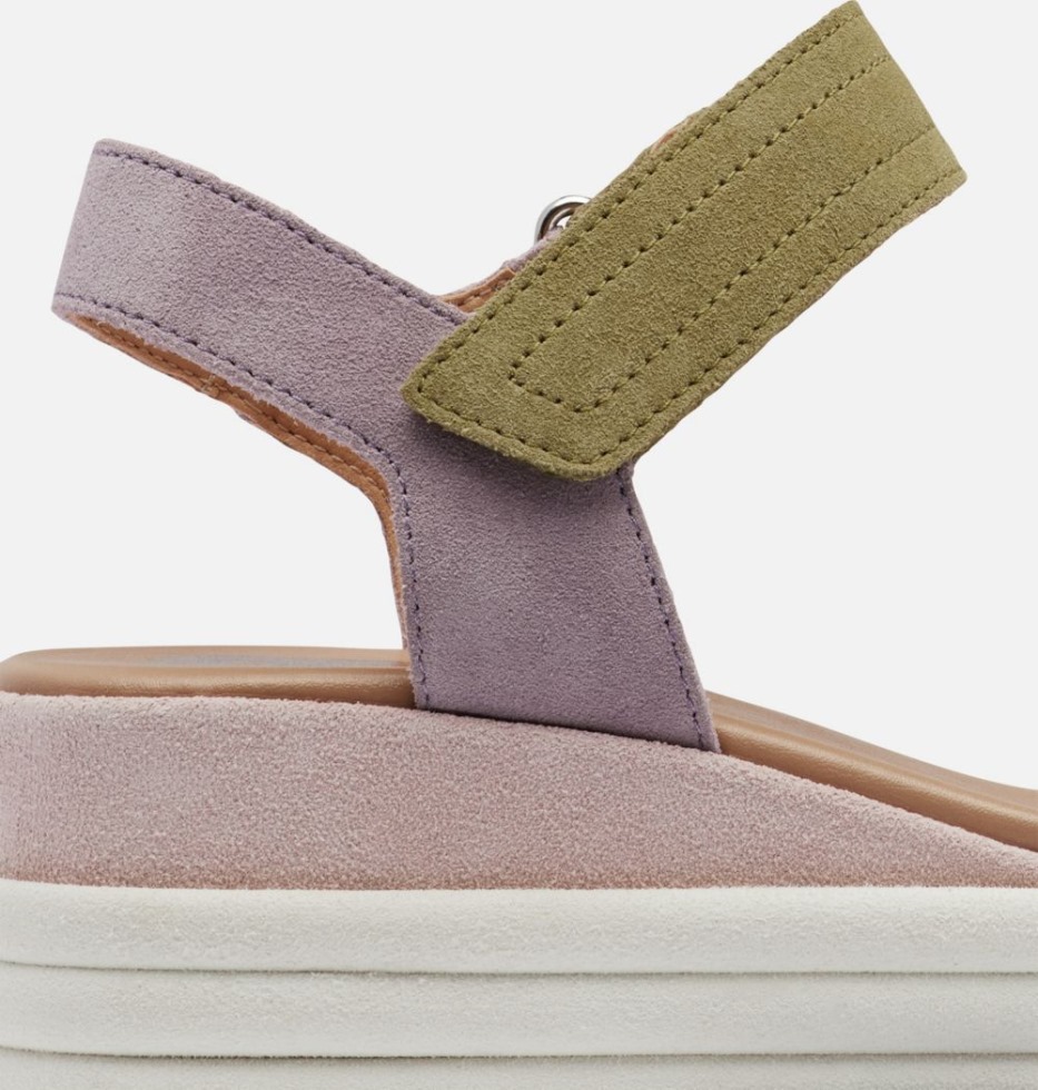 Sorel Switzerland Cameron Flache Keilsandale In Gelb-kreide Für Damen