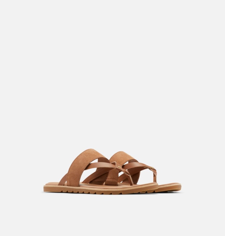 Sorel Switzerland Velvet Tan-Gum 2 Ella II Easy Flip-Sandale Für Damen
