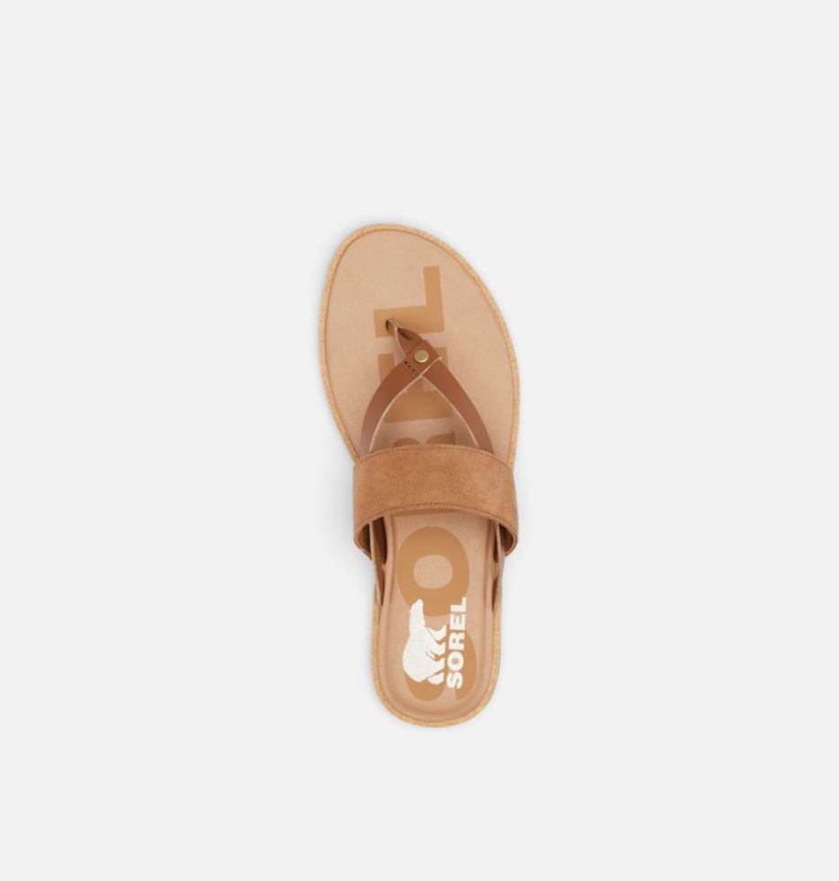 Sorel Switzerland Velvet Tan-Gum 2 Ella II Easy Flip-Sandale Für Damen