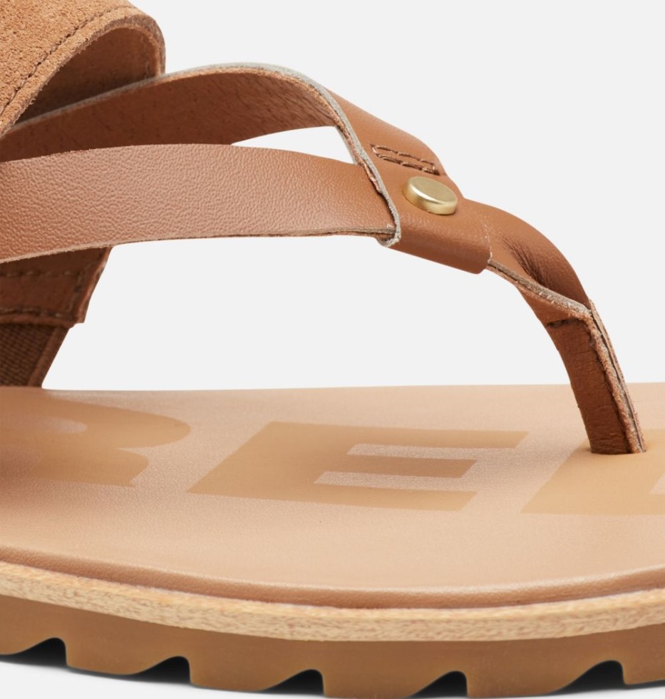 Sorel Switzerland Velvet Tan-Gum 2 Ella II Easy Flip-Sandale Für Damen