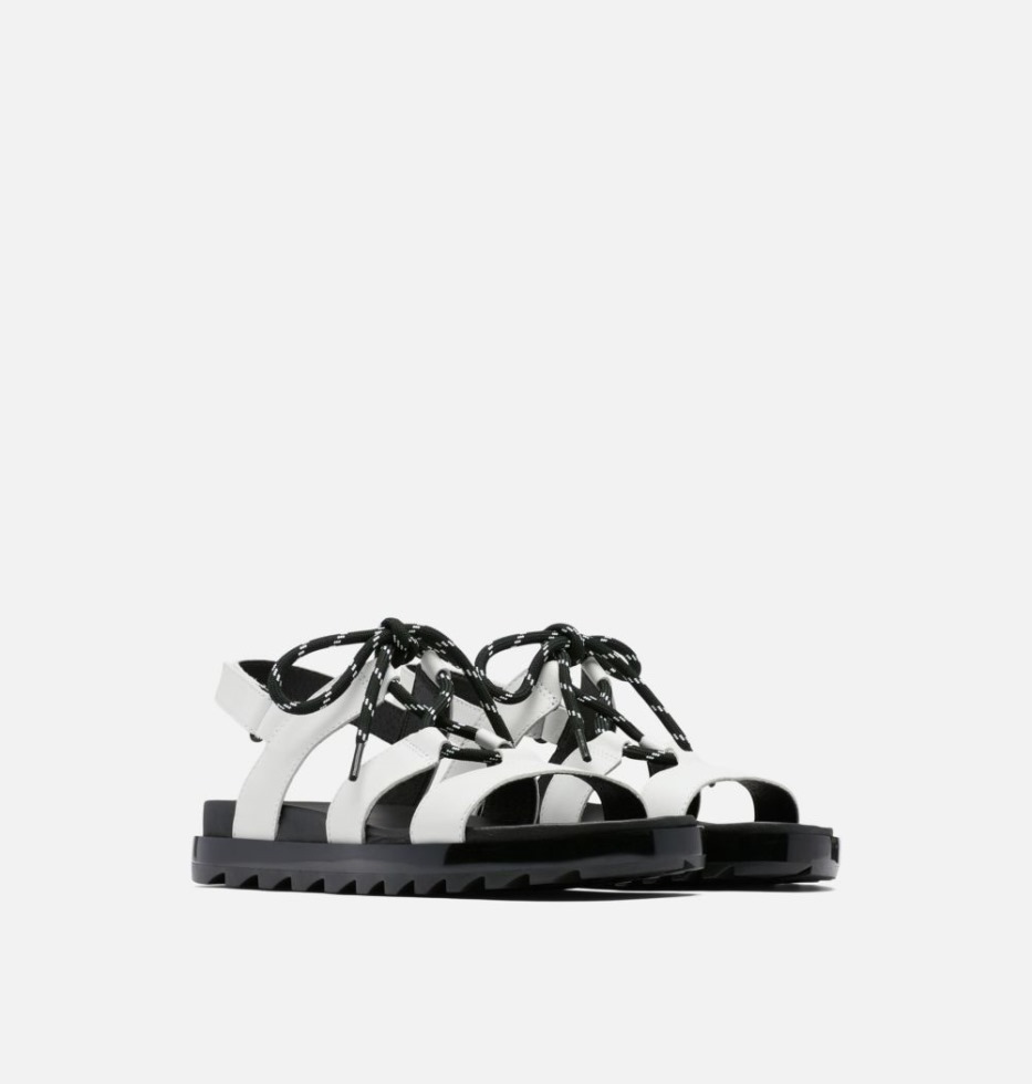 Sorel Switzerland Weiß-schwarze Roaming Spitzensandale Für Damen