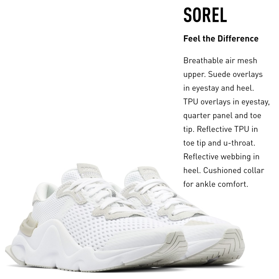 Sorel Schweiz White Light Dove Kinetic Rnegd Schnürschuhe Damen