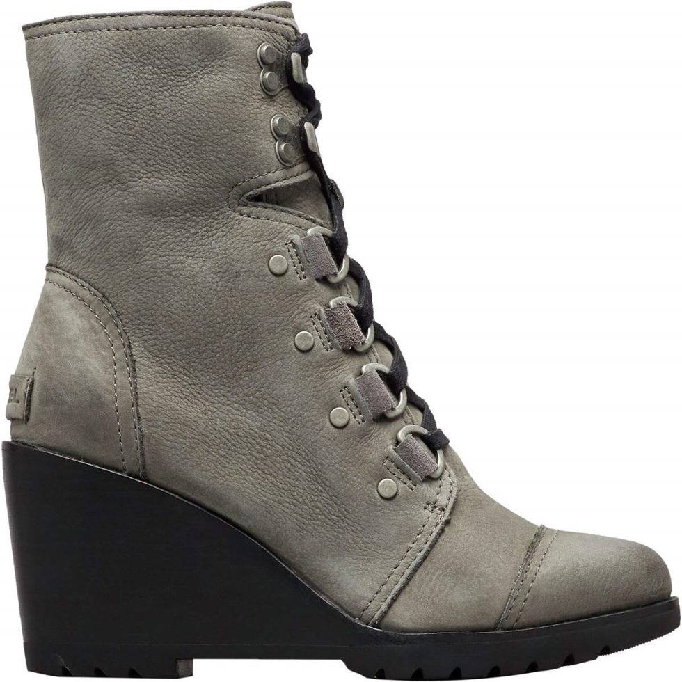 Sorel Switzerland Damen After Shell Lace Boot Quarry Wildleder