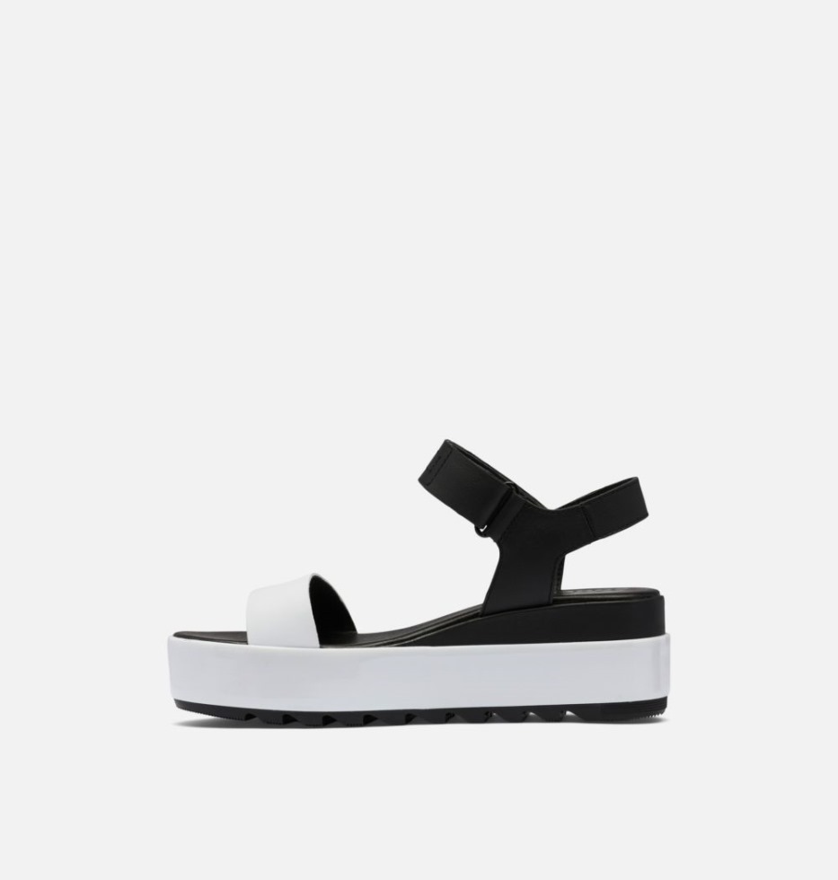 Sorel Switzerland Cameron Flatform Keilsandale Damen Schwarz-weiss