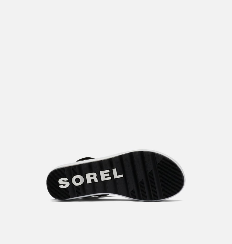 Sorel Switzerland Cameron Flatform Keilsandale Damen Schwarz-weiss