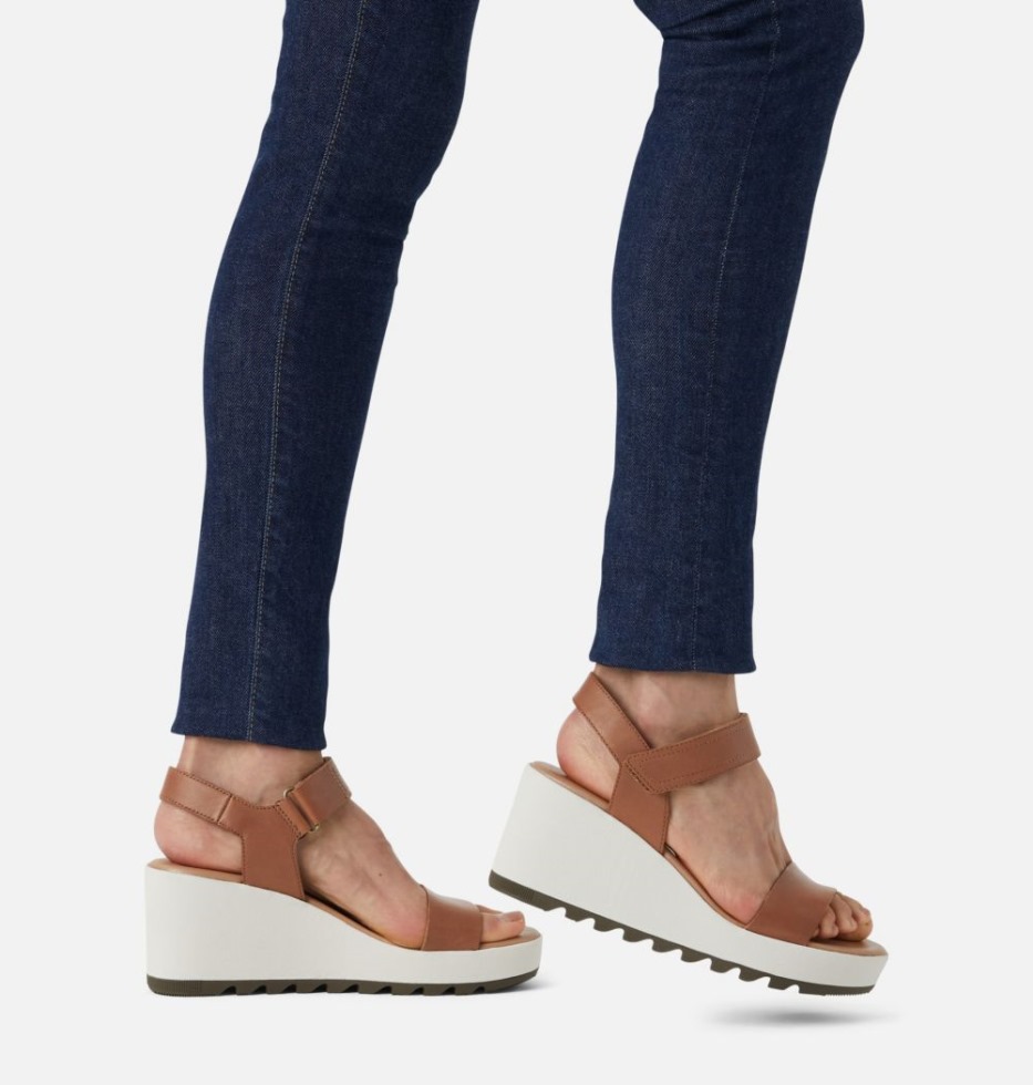 Sorel Switzerland Kameron Keilsandale Samt Tan Für Damen