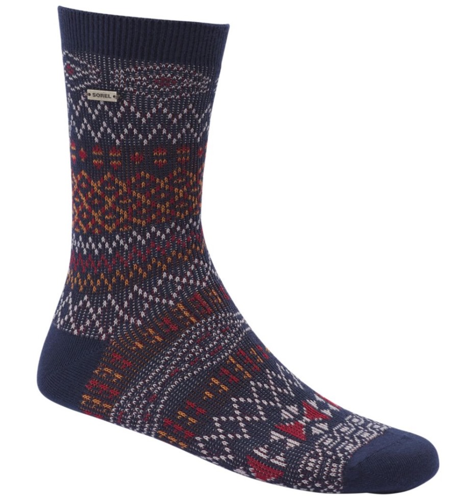 Sorel Switzerland Damen-baumwoll-jacquard-muster Rundsocken Navy