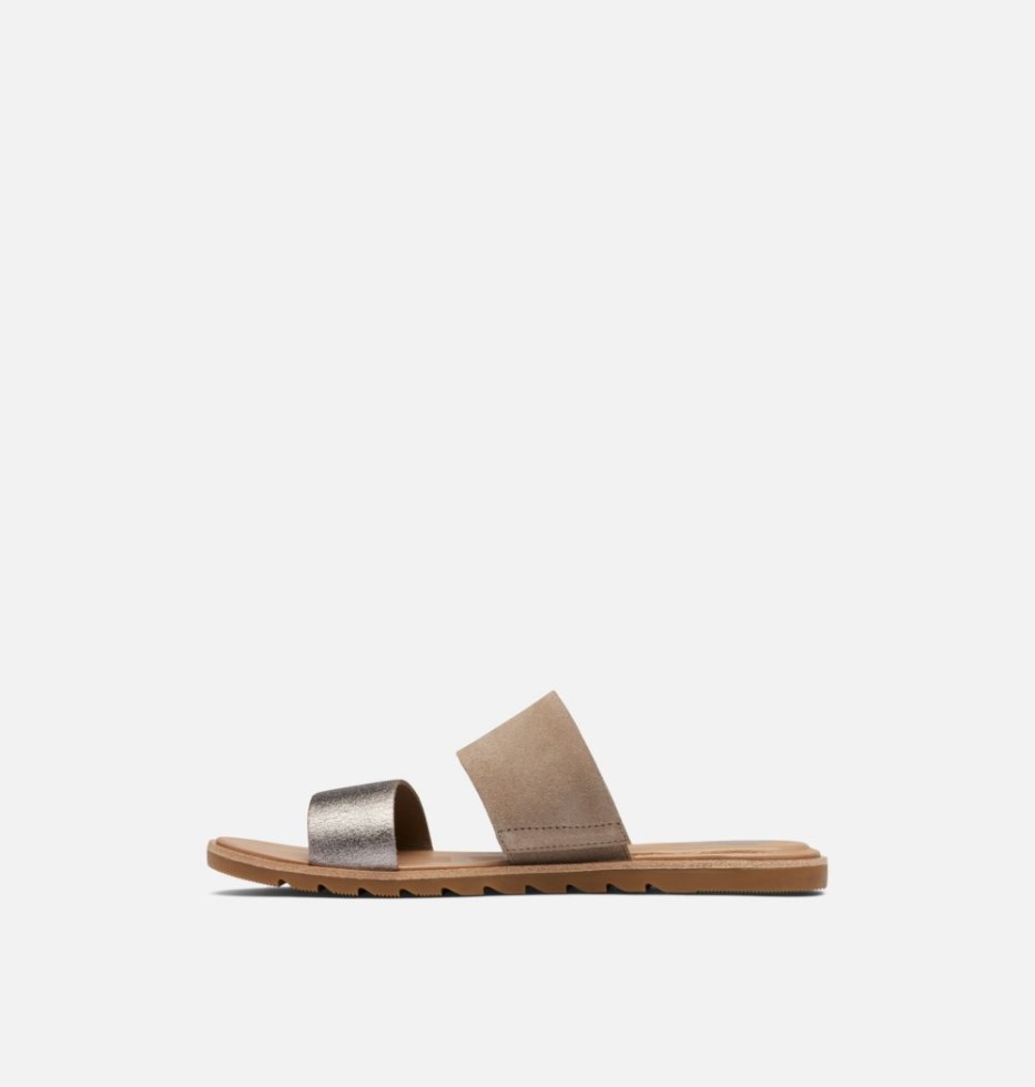 Sorel Switzerland Ella Ii Pantolette Damen Aschbraun-weiß