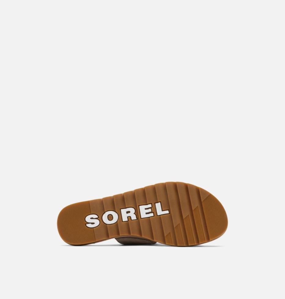 Sorel Switzerland Ella Ii Pantolette Damen Aschbraun-weiß
