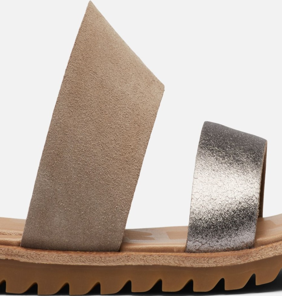 Sorel Switzerland Ella Ii Pantolette Damen Aschbraun-weiß