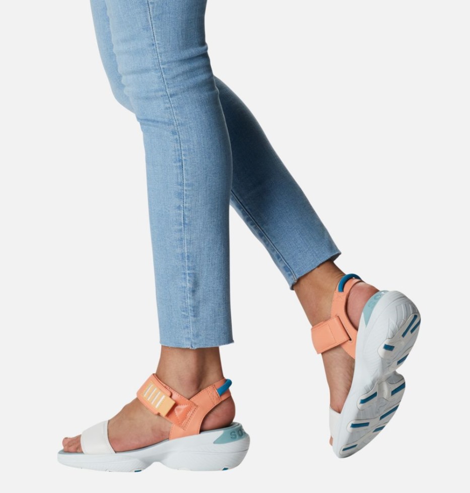Sorel Switzerland Damen Explorer Blitz Stride Sandale Paradiso Peach-sea Salt
