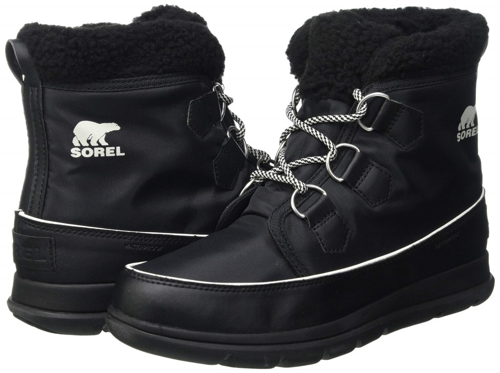 Sorel Switzerland Damen Explorer Carnival Snow Boot Black Sea Salt