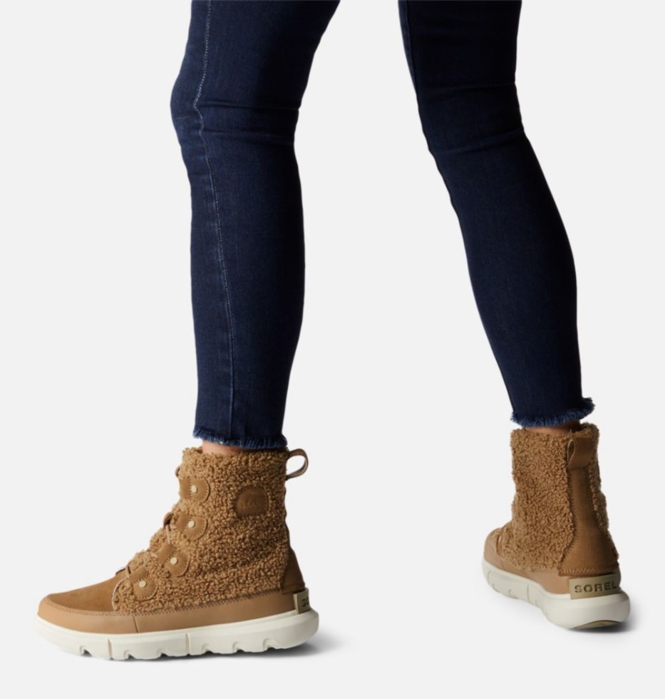 Sorel Switzerland Damen Explorer II Joan Shearling Winterstiefel Delta-Fawn