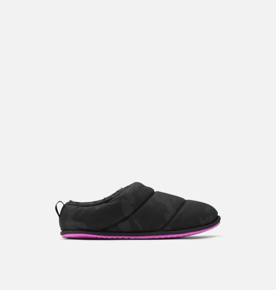 Sorel Switzerland Damen Go Bodega Run Pantoffel Black-bright Lavender
