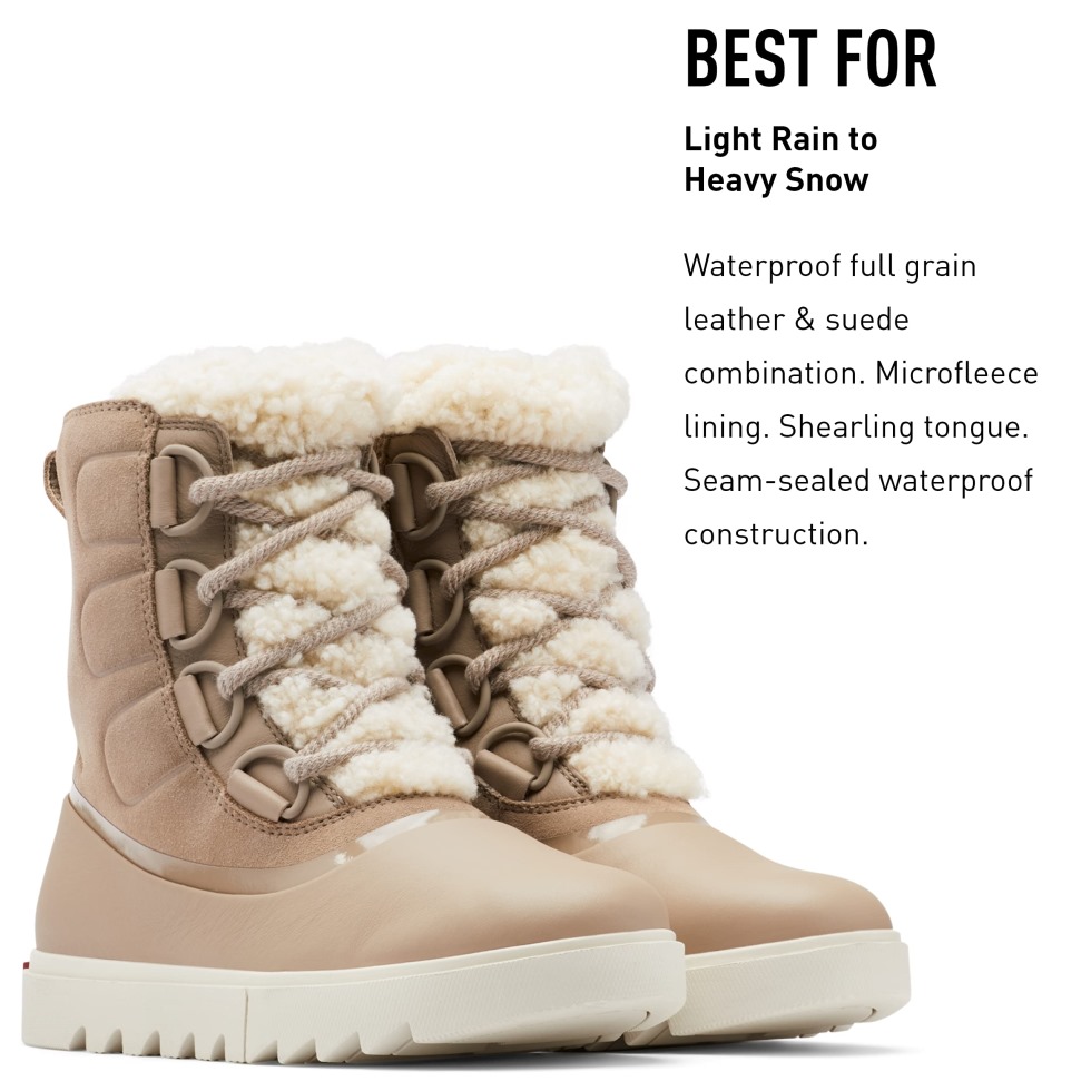 Sorel Switzerland Damen Joan Of Arctic Next Lite Boot Kaltwetter Wasserdicht Omega Taupe Fawn